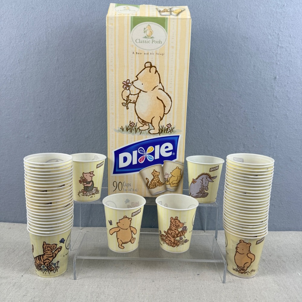 Dixie Classic Winnie the Pooh 5oz Paper Cups 54 Count Open Box Disney Tigger